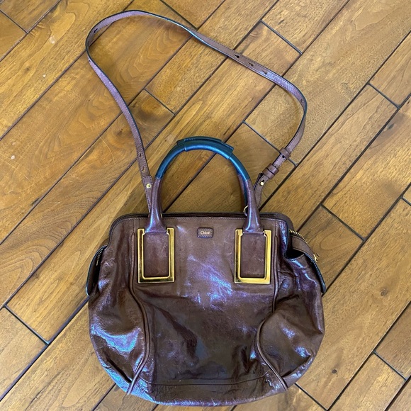 🌸SALE🌸 Chloe Ethel Satchel Hand Bag with Strap Medium Size - Picture 1 of 9